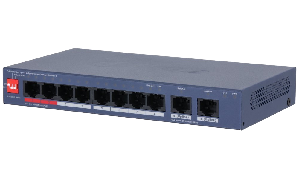 UFS5010-8ET2GT-110 Dahua 10 portový managovatelný L2 PoE switch