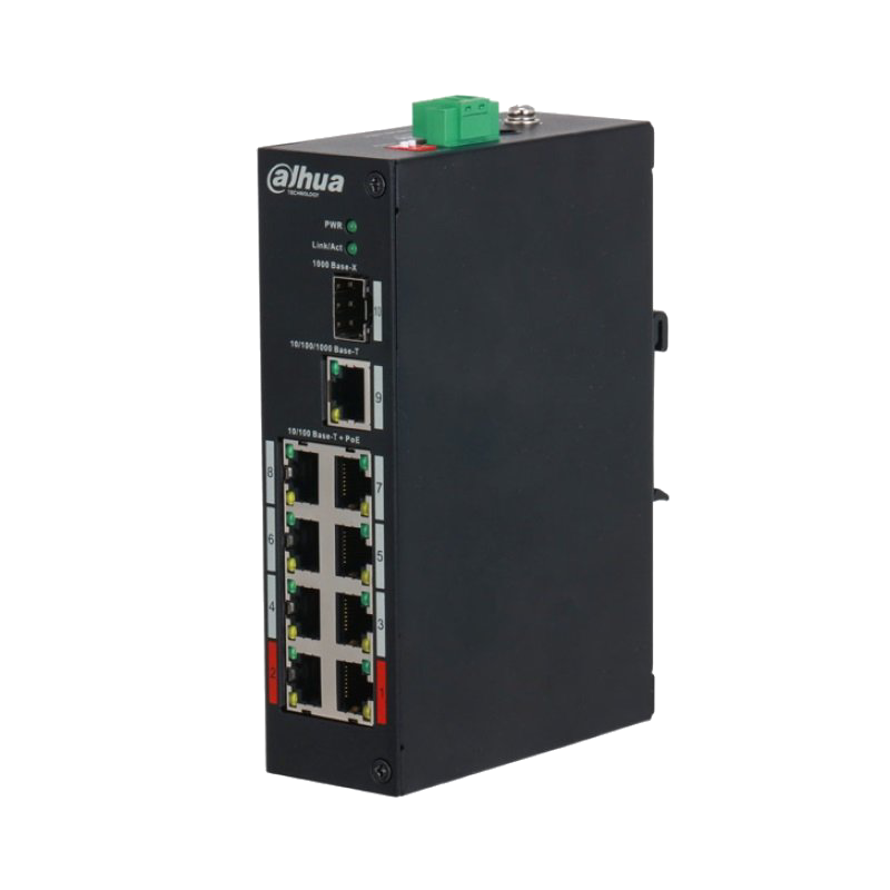 PFS3110-8ET-96-V2 Dahua 8 portový průmyslový PoE switch